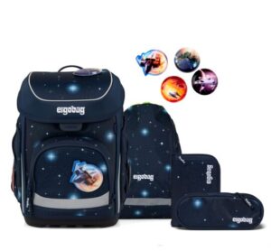 5-Teiliges Ergobag Set Cubo "KoBärnikus GLOW Edition mit Weltall-Kletties Version 2026"