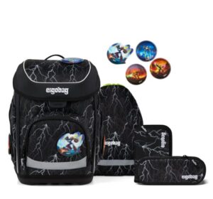 5-teiliges Ergobag Set Cubo "SuperReflektBär mit Superkräfte-Kletties Version 2026"