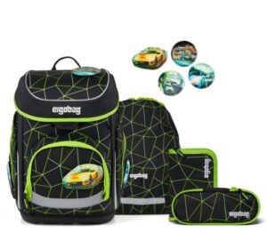 5-teiliges Ergobag Set Cubo "CyBärRace mit Rennauto-Kletties Lumi Edition 2026"