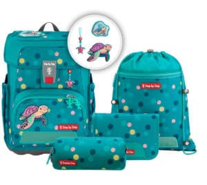 5-teiliges Schulranzenset Step by Step Cloud "Turtle Josie"