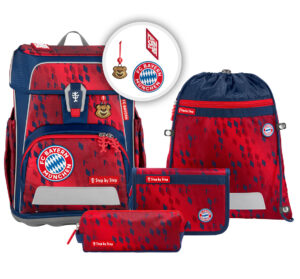 5-teiliges Step by Step Schulranzenset Cloud "FC Bayern Mia san Mia"