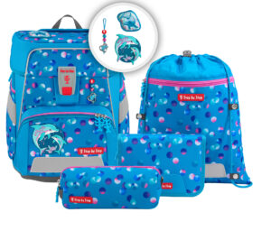 5-teiliges Step by Step Schulranzenset Space "Dolphin Finja"